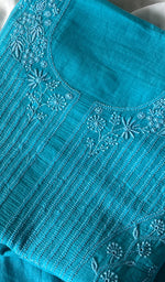 Load image into Gallery viewer, Women's Lakhnavi Handcrafted Mul Chanderi Unstitched Kurta And Dupatta Set - HONC0250077