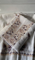 Load image into Gallery viewer, Women's Lakhnavi Handcrafted Mul Chanderi Unstitched Kurta And Dupatta Set - HONC02798120