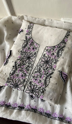 Load image into Gallery viewer, Titlee Women's Lakhnavi Handcrafted Mul Chanderi Kurta And Dupatta Set - HONC0269305