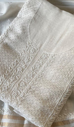 将图像加载到图库查看器中, Women's Lakhnavi Handcrafted Mul Chanderi Unstitched Kurta And Dupatta Set - HONC0288386