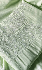 Load image into Gallery viewer, Alveena Women's Lakhnavi Handcrafted Cotton Unstitched Chikankari Kurta And Kurta Dupatta Set - HONC0101900