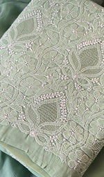 Load image into Gallery viewer, Alayna Women's Lakhnavi Handcrafted Unstitched Cotton Chikankari Suit Material - HONC0294569