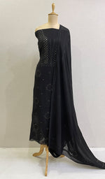 将图像加载到图库查看器中, Women's Lucknowi Handcrafted Viscose Georgette Chikankari Kurta And Dupatta Set - HONC0128465