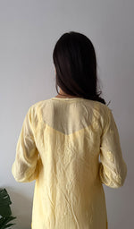 Load image into Gallery viewer, Women's Lakhnavi Handcrafted Modal Cotton Chikankari Kurti And Plazzo Set - HONC0371322