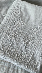 Load image into Gallery viewer, Women's Lakhnavi Handcrafted Mul Chanderi Unstitched Kurta And Dupatta Set - HONC0266907