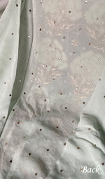 Load image into Gallery viewer, Zubina Women's Lakhnavi Handcrafted Viscose Georgette Chikankari Unstitched Full Suit Material - HONC0203909