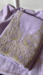 将图像加载到图库查看器中, Women's Lakhnavi Handcrafted Maheshwari Mul Chanderi Kurta And Dupatta Set - HONC0268583