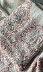 Load image into Gallery viewer, Women's Lakhnavi Handcrafted Mul Chanderi Unstitched Kurta And Dupatta Set- HONC0306163