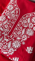 将图像加载到图库查看器中, Women's Lakhnavi Handcrafted Cotton Chikankari Suit Material - HONC0232446
