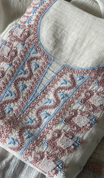 将图像加载到图库查看器中, Women's Lakhnavi Handcrafted Mul Chanderi Kurta And Dupatta Set - HONC0279829