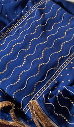 将图像加载到图库查看器中, Women's Lakhnavi Handcrafted Viscose Georgette Chikankari Full Suit Material - HONC0233301