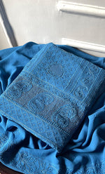 将图像加载到图库查看器中, Women's Lakhnavi Handcrafted Viscose Georgette Chikankari Full Suit Material - HONC0299913