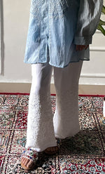 Load image into Gallery viewer, Women's Lucknowi Handcrafted Modal Cotton Chikankari Palazzo - HONC0254848