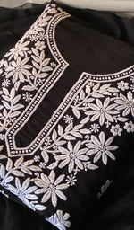将图像加载到图库查看器中, Women's Lakhnavi Handcrafted Modal Cotton Chikankari Suit Material - HONC0275945