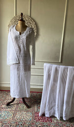 Load image into Gallery viewer, Women's Lakhnavi Handcrafted Cotton Unstitched Kurta And Dupatta Set - HONC0382965