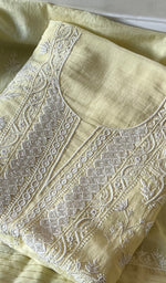 Load image into Gallery viewer, Women's Lakhnavi Handcrafted Mul Chanderi Unstitched Kurta And Dupatta Set - HONC0280845
