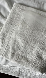 Load image into Gallery viewer, Lakhnavi Handcrafted Cotton Chikankari Suit Material - HONC0146080