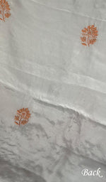Load image into Gallery viewer, Women's Lucknowi Handcrafted Muslin Chikankari Unstitched Suit Material - HONC0243933