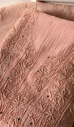 Load image into Gallery viewer, Women's Lakhnavi Handcrafted Mul Chanderi Unstitched Chikankari Full Suit Material - HONC0278932