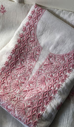 Load image into Gallery viewer, Women's Lakhnavi Handcrafted Mul Chanderi Unstitched Kurta And Dupatta Set - HONC0273064