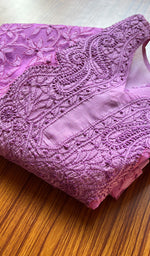 将图像加载到图库查看器中, Women's Lakhnavi Handcrafted Cotton Chikankari Kurti - NC065015