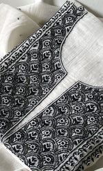 Load image into Gallery viewer, Women's Lakhnavi Handcrafted Mul Chanderi Unstitched Kurta And Dupatta Set- HONC0321263