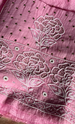 Load image into Gallery viewer, Women's Lakhnavi Handcrafted Mul Chanderi Unstitched Kurta And Dupatta Set- HONC0308279