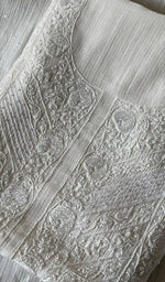 将图像加载到图库查看器中, Women's Lakhnavi Handcrafted Mul Chanderi Unstitched Kurta And Dupatta Set - HONC0282223