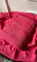 Load image into Gallery viewer, Women's Lakhnavi Handcrafted Viscose Georgette Chikankari Full Suit Material - HONC0299911