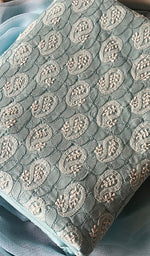 Load image into Gallery viewer, Women's Lakhnavi Handcrafted Cotton Chikankari Suit Material - HONC0291802