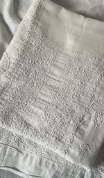 Load image into Gallery viewer, White Cotton Unstitched Kurta And Dupatta