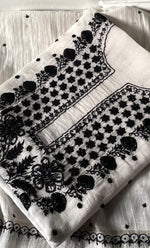 Load image into Gallery viewer, Women's Lakhnavi Handcrafted Mul Chanderi UnStitched Kurta And Dupatta Set - HONC0312362