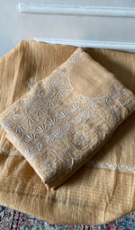 Load image into Gallery viewer, Aseel Women's Lakhnavi Handcrafted MUl Chanderi Unstitched Chikankari Full Suit - HONC0342157