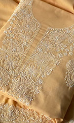 Load image into Gallery viewer, Women's Lakhnavi Handcrafted Unstitched Cotton Chikankari Suit Material - HONC0275097