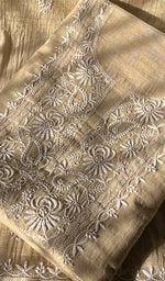 将图像加载到图库查看器中, Women's Lakhnavi Handcrafted Tissue Chanderi Unstitched Kurta And Dupatta Set - HONC0284690