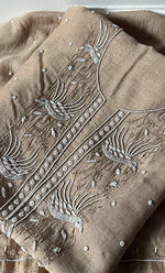 将图像加载到图库查看器中, Chidiya Women's Lakhnavi Handcrafted Mul Chanderi Unstitched Chikankari Full Suit Material - HONC0330322