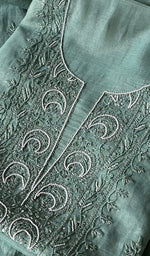 将图像加载到图库查看器中, Women's Lakhnavi Handcrafted Mul Chanderi Chikankari Full Suit Material - HONC0271180
