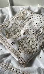 将图像加载到图库查看器中, Women's Lucknowi Handcrafted Viscose Georgette Chikankari Kurta and Dupatta Set- HONC0328894