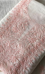 将图像加载到图库查看器中, Women's Lakhnavi Handcrafted Mul Chanderi UnStitched Kurta And Dupatta Set - HONC0314674