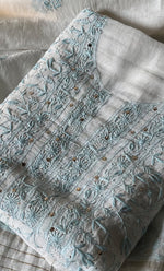 Load image into Gallery viewer, Women's Lakhnavi Handcrafted Mul Chanderi UnStitched Kurta And Dupatta Set - HONC0278951