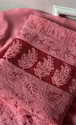 Load image into Gallery viewer, Women's Lakhnavi Handcrafted Viscose Georgette Chikankari Full Suit Material - HONC0277016