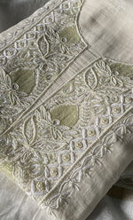 Load image into Gallery viewer, Women's Lakhnavi Handcrafted Mul Chanderi Unstitched Kurta And Dupatta Set- HONC0313319