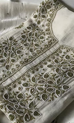 Load image into Gallery viewer, Women's Lakhnavi Handcrafted Mul Chanderi Unstitched Kurta And Dupatta Set- HONC0317816