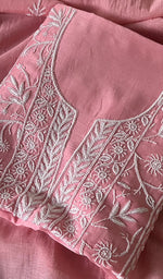 Load image into Gallery viewer, Women's Lakhnavi Handcrafted Mul Chanderi Chikankari Full Suit Material - HONC0256279