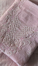 Load image into Gallery viewer, Women's Lakhnavi Handcrafted Mul Chanderi Unstitched Kurta And Dupatta Set - HONC0266978