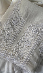 Load image into Gallery viewer, Women's Lakhnavi Handcrafted Mul Chanderi Kurta And Dupatta Set - HONC0292180