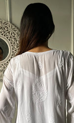 Load image into Gallery viewer, Women's Lucknowi Handcrafted Cotton Chikankari Kurti - HONC0330067