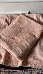 Load image into Gallery viewer, Women's Lakhnavi Handcrafted Cotton Unstitched Chikankari Suit Material - HONC0358192