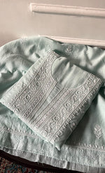 将图像加载到图库查看器中, Women's Lakhnavi Handcrafted Unstitchd Mul Chanderi Kurta And Dupatta Set - HONC0329031