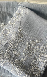 Load image into Gallery viewer, Women's Lakhnavi Handcrafted Maheshwari Mul Chanderi Unstitched Kurta And Dupatta Set - HONC0301245